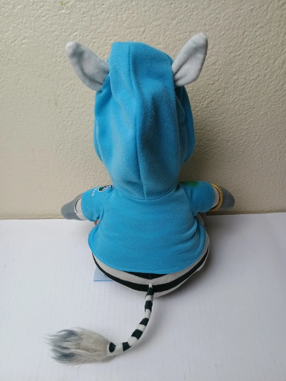 Blue Zig The Zebra Plush Hoodie Stuffed Animal - Kids Toy
